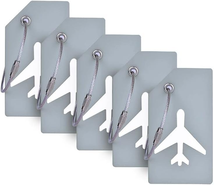 Ovener 5Pack Silicone Luggage Tag with Name ID Card Perfect to Quickly Spot Luggage Suitcase by - Image 1
